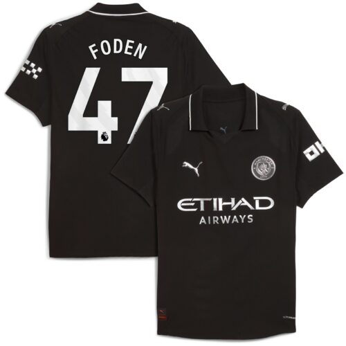 Manchester City PUMA Authentic Away Shirt 2025-26 with Foden 47 printing