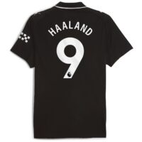 Manchester City PUMA Authentic Away Shirt 2025-26 with Haaland 9 printing