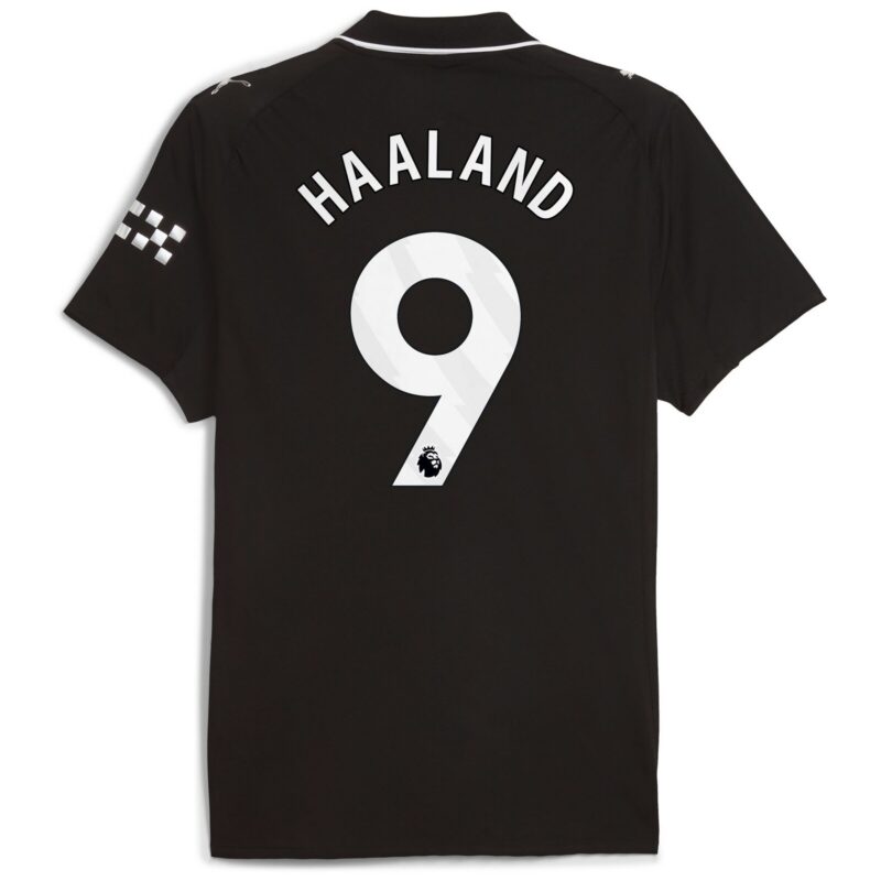 Manchester City PUMA Authentic Away Shirt 2025-26 with Haaland 9 printing