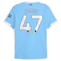 Manchester City PUMA Authentic Home Shirt 2025-26 with Foden 47 printing