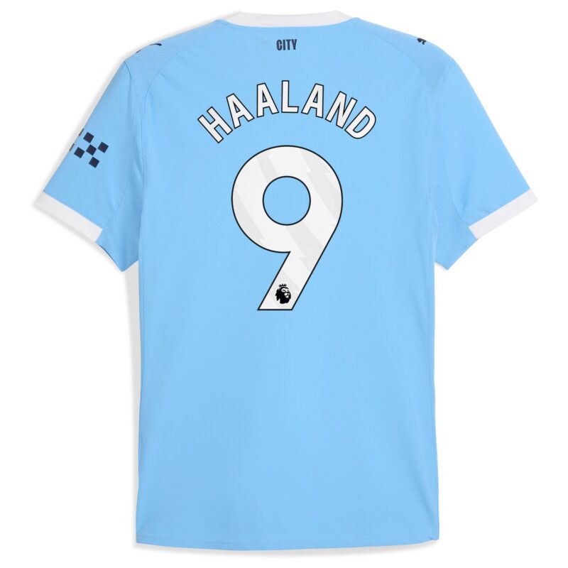 A2B image: manchester-city-puma-authentic-home-shirt-2025-26-with-haaland-9-printing Manchester City PUMA Authentic Home Shirt 2025-26 with Haaland 9 printing