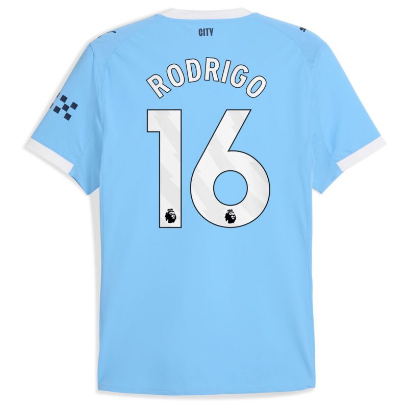 A2B image: manchester-city-puma-authentic-home-shirt-2025-26-with-rodrigo-16-printing Manchester City PUMA Authentic Home Shirt 2025-26 with Rodrigo 16 printing