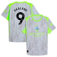 Manchester City PUMA Authentic Third Shirt 2025-26 with Haaland 9 printing
