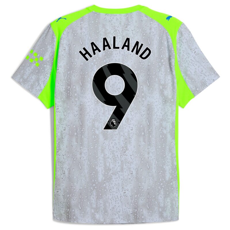 Manchester City PUMA Authentic Third Shirt 2025-26 with Haaland 9 printing