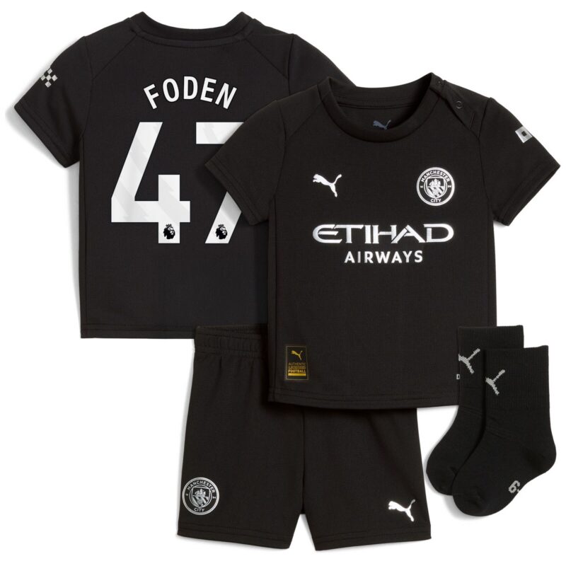 Manchester City PUMA Away Babykit 2025-26 with Foden 47 printing