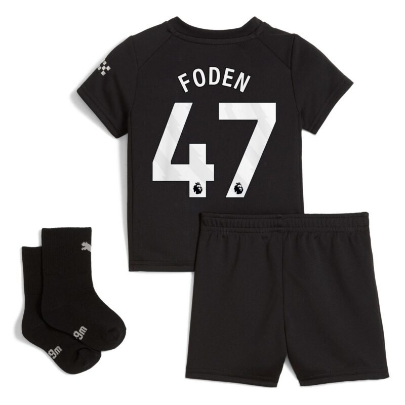 Manchester City PUMA Away Babykit 2025-26 with Foden 47 printing