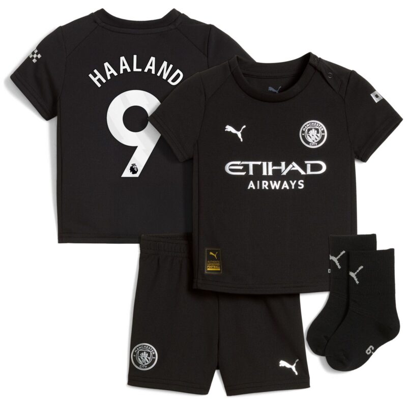 A2B image: manchester-city-puma-away-babykit-2025-26-with-haaland-9-printing Manchester City PUMA Away Babykit 2025-26 with Haaland 9 printing