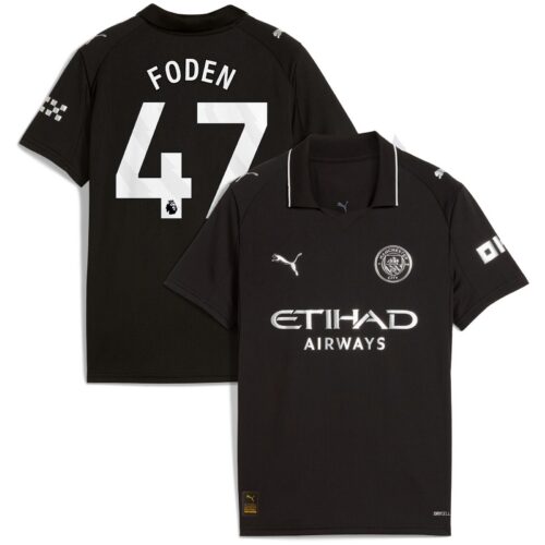 Manchester City PUMA Away Shirt 2025-26 - Kids with Foden 47 printing