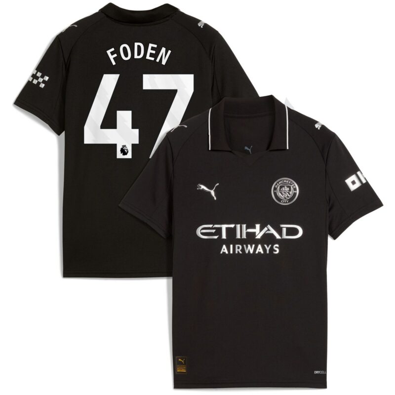 A2B image: manchester-city-puma-away-shirt-2025-26-kids-with-foden-47-printing Manchester City PUMA Away Shirt 2025-26 - Kids with Foden 47 printing
