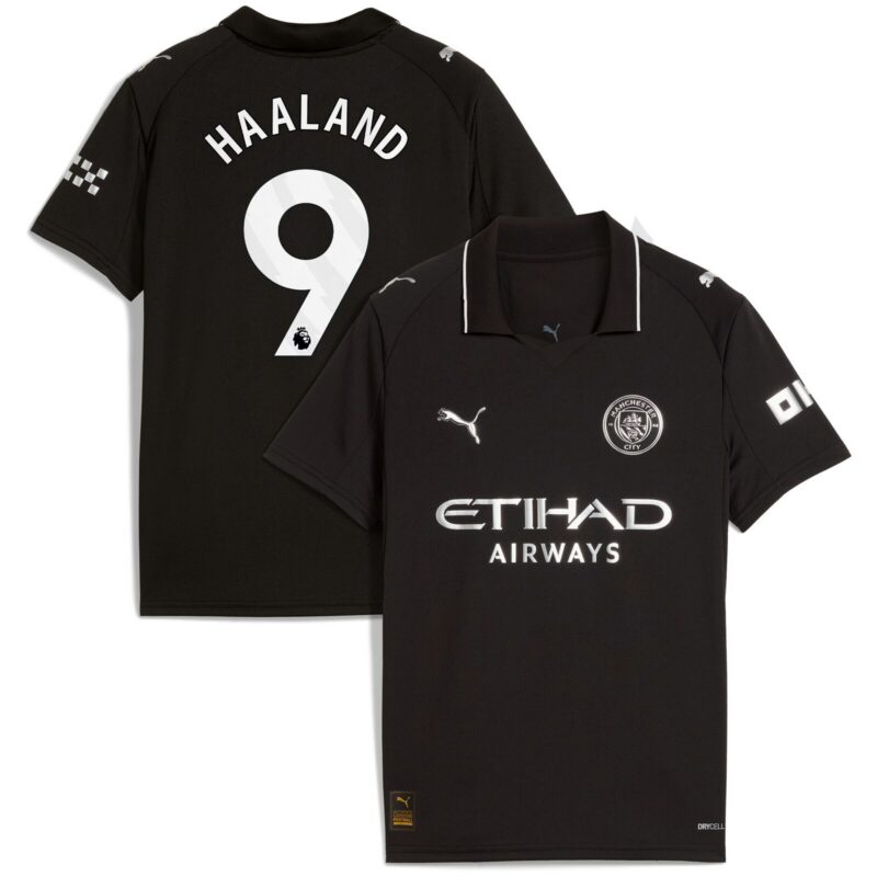 A2B image: manchester-city-puma-away-shirt-2025-26-kids-with-haaland-9-printing Manchester City PUMA Away Shirt 2025-26 - Kids with Haaland 9 printing