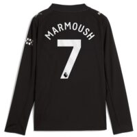 Manchester City PUMA Away Shirt 2025-26 - Long Sleeve - Kids with Marmoush 7 printing