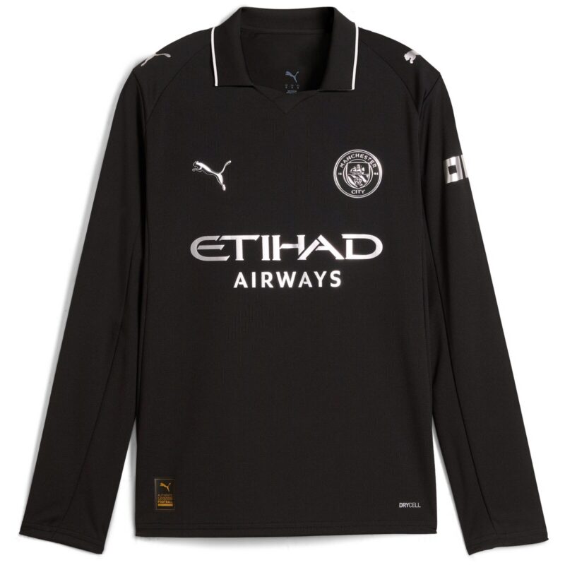 Manchester City PUMA Away Shirt 2025-26 - Long Sleeve - Kids