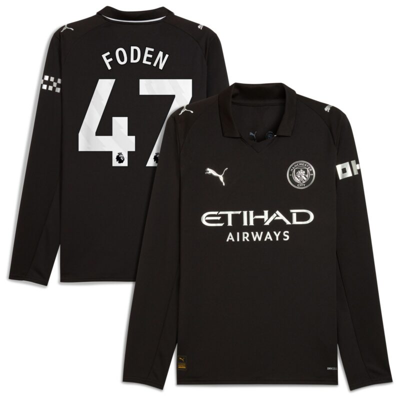 Manchester City PUMA Away Shirt 2025-26 - Long Sleeve with Foden 47 printing