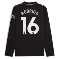 Manchester City PUMA Away Shirt 2025-26 - Long Sleeve with Rodrigo 16 printing