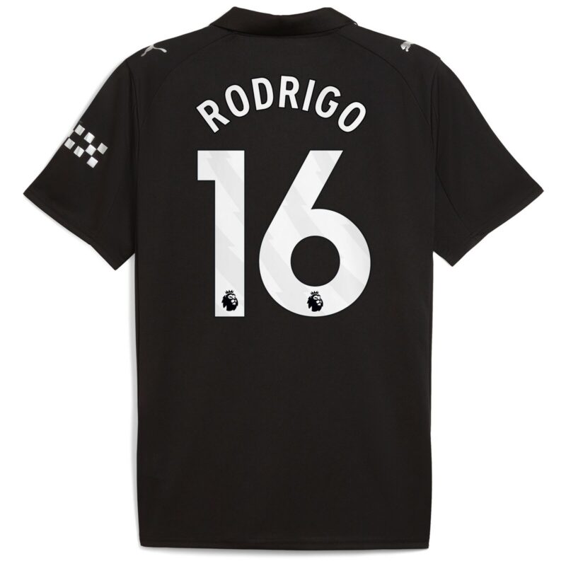 Manchester City PUMA Away Shirt 2025-26 with Rodrigo 16 printing