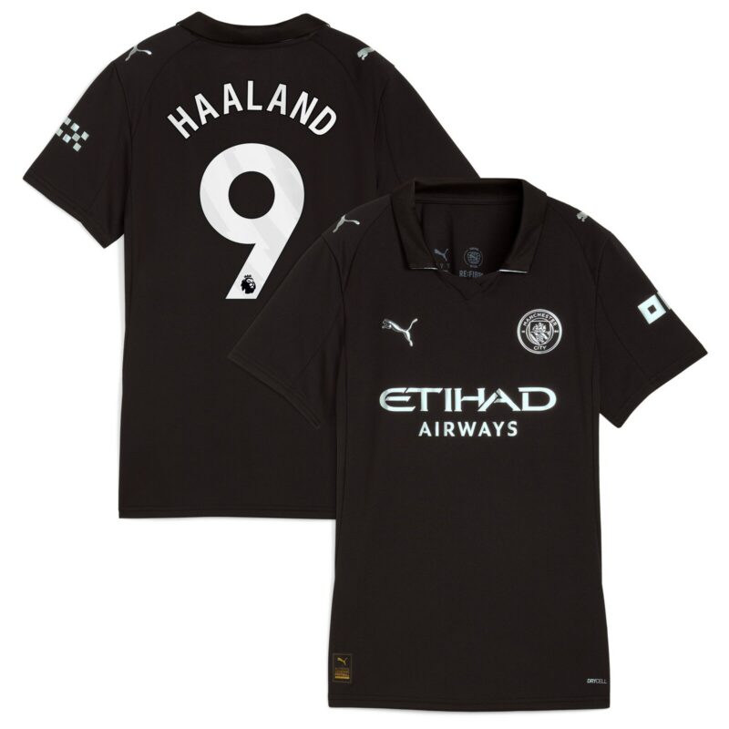 A2B image: manchester-city-puma-away-shirt-2025-26-womens-with-haaland-9-printing Manchester City PUMA Away Shirt 2025-26 - Womens with Haaland 9 printing