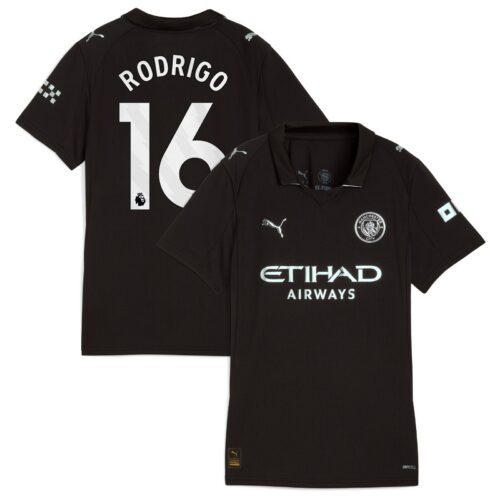 Manchester City PUMA Away Shirt 2025-26 - Womens with Rodrigo 16 printing