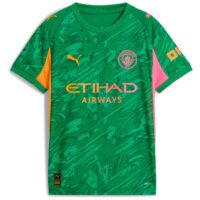 Manchester City PUMA Goalkeeper Shirt 2025-26 - Green - Kids