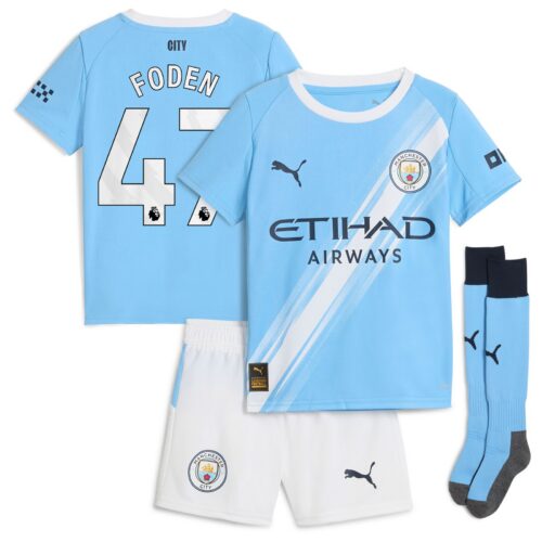 A2B image: manchester-city-puma-home-minikit-2025-26-with-foden-47-printing Manchester City PUMA Home Minikit 2025-26 with Foden 47 printing