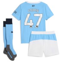 Manchester City PUMA Home Minikit 2025-26 with Foden 47 printing