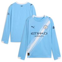 Manchester City PUMA Home Shirt 2025-26 - Long Sleeve - Kids