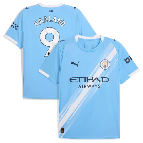 A2B image: manchester-city-puma-home-shirt-2025-26-with-haaland-9-printing Manchester City PUMA Home Shirt 2025-26 with Haaland 9 printing