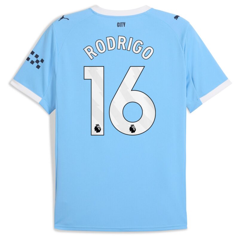 A2B image: manchester-city-puma-home-shirt-2025-26-with-rodrigo-16-printing Manchester City PUMA Home Shirt 2025-26 with Rodrigo 16 printing