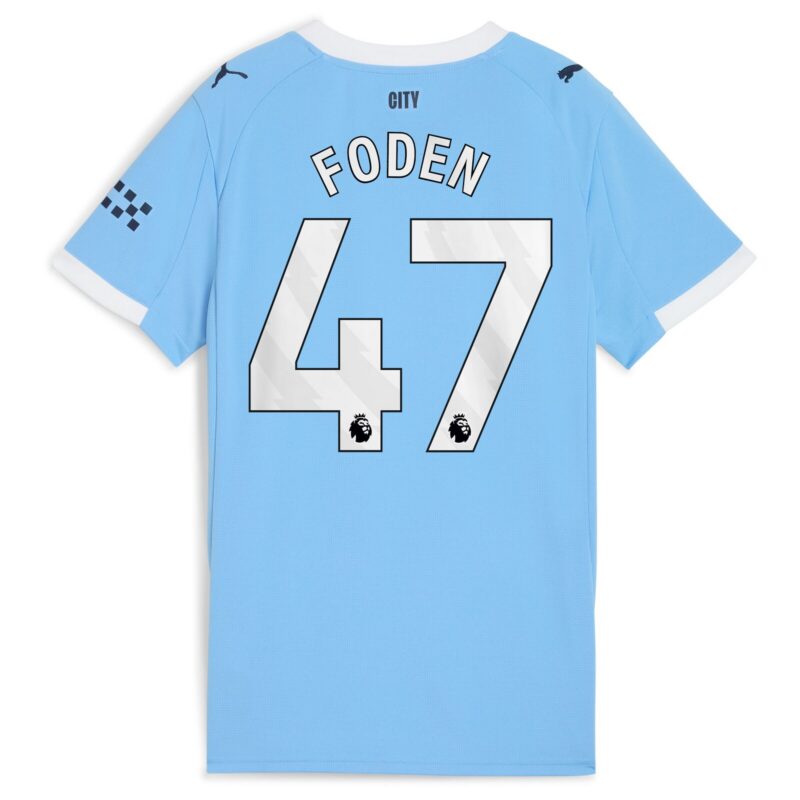 Manchester City PUMA Home Shirt 2025-26 - Womens with Foden 47 printing