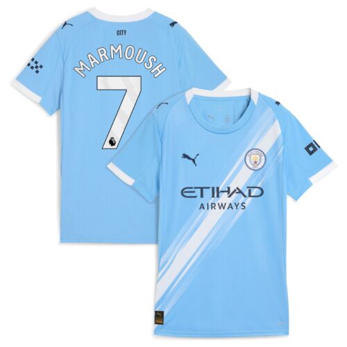 A2B image: manchester-city-puma-home-shirt-2025-26-womens-with-marmoush-7-printing Manchester City PUMA Home Shirt 2025-26 - Womens with Marmoush 7 printing