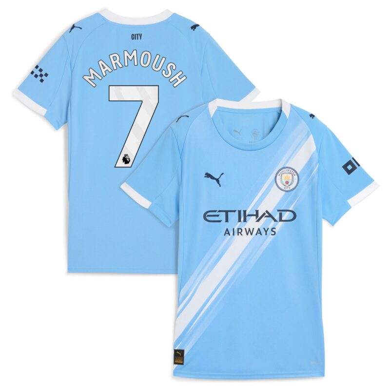 Manchester City PUMA Home Shirt 2025-26 - Womens with Marmoush 7 printing
