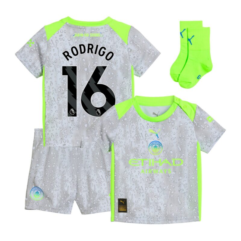 Manchester City PUMA Third Babykit 2025-26 with Rodrigo 16 printing
