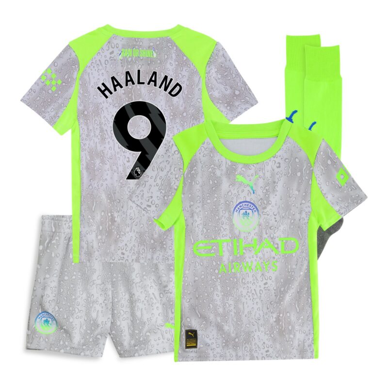 Manchester City PUMA Third Minikit 2025-26 with Haaland 9 printing