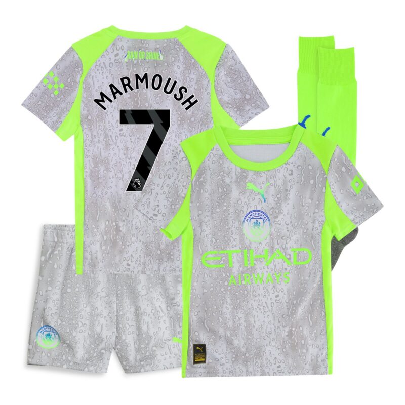 Manchester City PUMA Third Minikit 2025-26 with Marmoush 7 printing