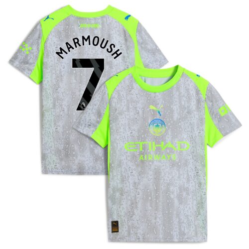 Manchester City PUMA Third Shirt 2025-26 - Kids with Marmoush 7 printing