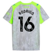 Manchester City PUMA Third Shirt 2025-26 - Kids with Rodrigo 16 printing