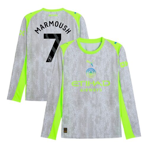 Manchester City PUMA Third Shirt 2025-26 - Long Sleeve with Marmoush 7 printing