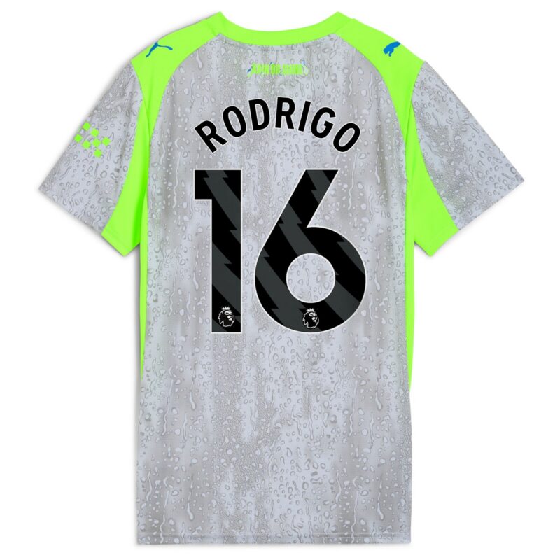 Manchester City PUMA Third Shirt 2025-26 - Womens with Rodrigo 16 printing