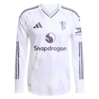 Manchester United adidas Away Authentic Shirt 2025-26 - Long Sleeve with Mbeumo 19 printing