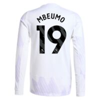 Manchester United adidas Away Authentic Shirt 2025-26 - Long Sleeve with Mbeumo 19 printing