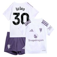 A2B image: manchester-united-adidas-away-babykit-2025-26-with-sesko-30-printing Manchester United adidas Away Babykit 2025-26 with Šeško 30 printing