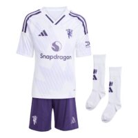 Manchester United adidas Away Minikit 2025-26 with Šeško 30 printing