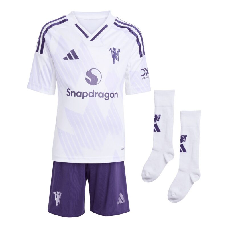 Manchester United adidas Away Minikit 2025-26 with Mbeumo 19 printing