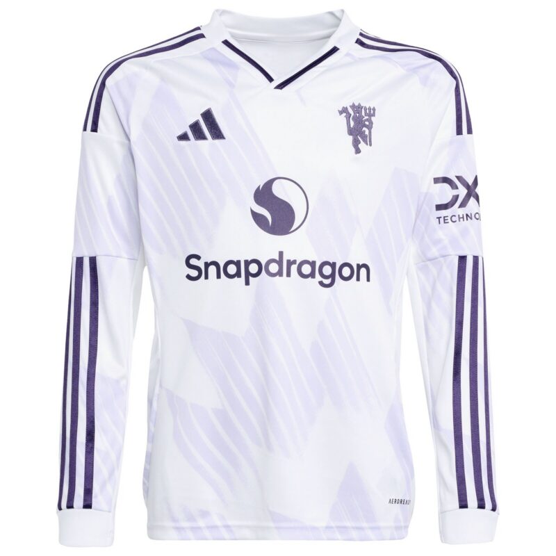 A2B image: manchester-united-adidas-away-shirt-2025-26-kids-long-sleeve Manchester United adidas Away Shirt 2025-26 - Kids - Long Sleeve