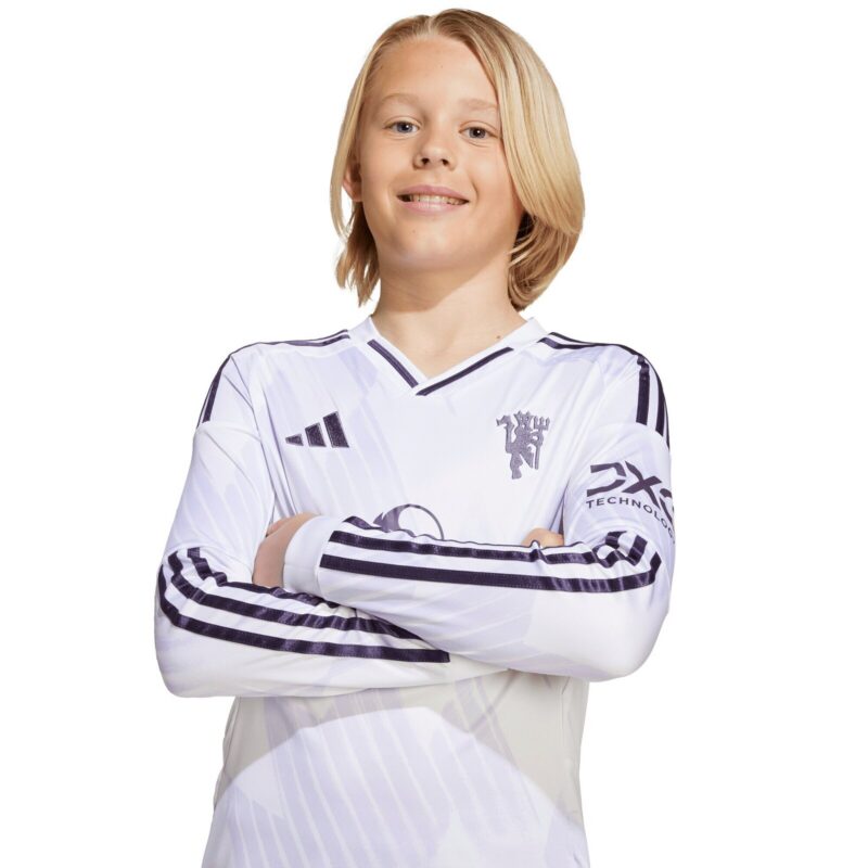 A2B image: manchester-united-adidas-away-shirt-2025-26-kids-long-sleeve Manchester United adidas Away Shirt 2025-26 - Kids - Long Sleeve