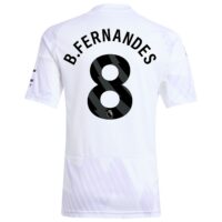 Manchester United adidas Away Shirt 2025-26 - Kids with B. Fernandes 8 printing