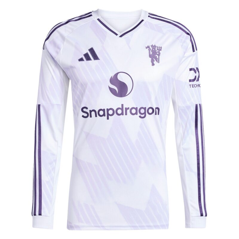Manchester United adidas Away Shirt 2025-26 - Long sleeve with Šeško 30 printing