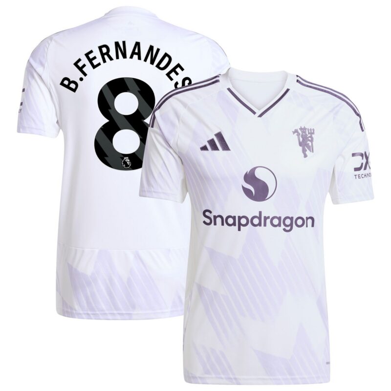 A2B image: manchester-united-adidas-away-shirt-2025-26-with-b-fernandes-8-printing Manchester United adidas Away Shirt 2025-26 with B. Fernandes 8 printing