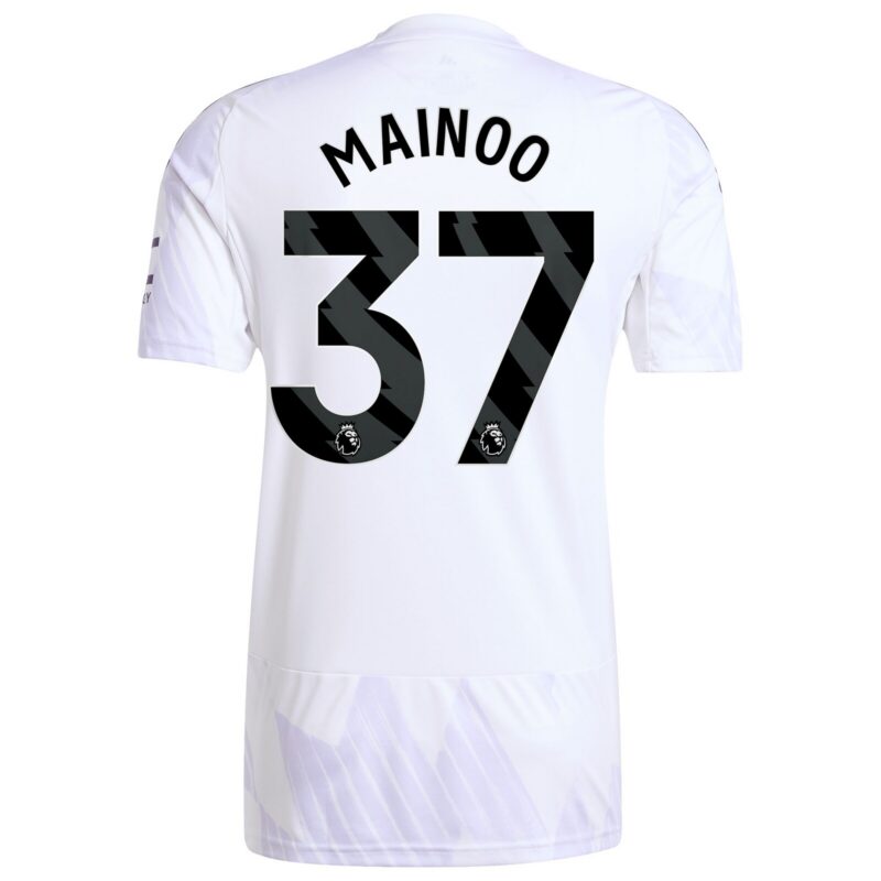 Manchester United adidas Away Shirt 2025-26 with Mainoo 37 printing