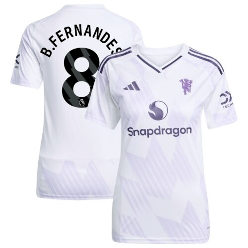 A2B image: manchester-united-adidas-away-shirt-2025-26-womens-with-b-fernandes-8-printing Manchester United adidas Away Shirt 2025-26 - Womens with B. Fernandes 8 printing