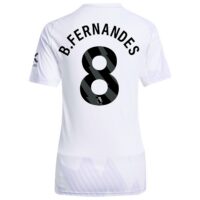 Manchester United adidas Away Shirt 2025-26 - Womens with B. Fernandes 8 printing